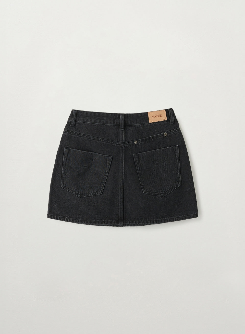 (W) Contrast Denim Skirt