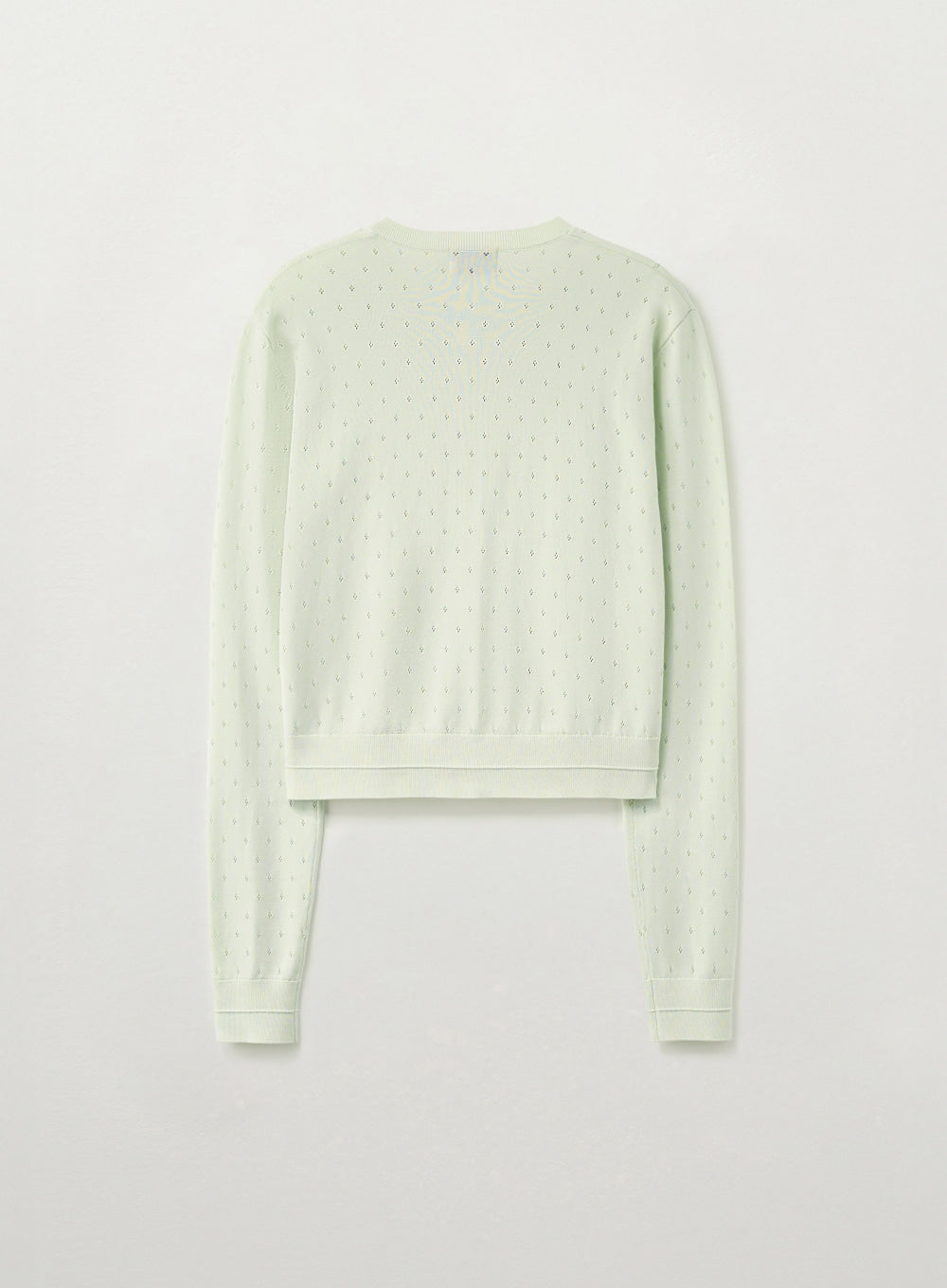 (W) Pointel Crew Neck Cardigan