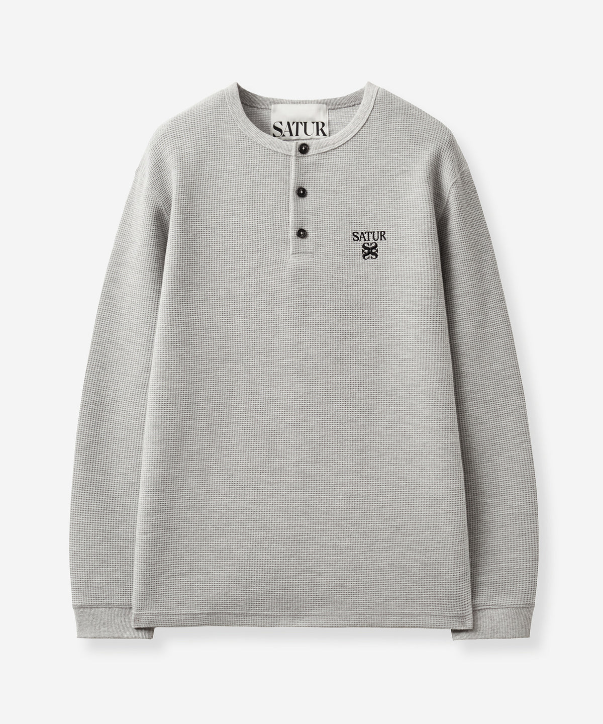 (U) Waffle Henley Neck Long Sleeve