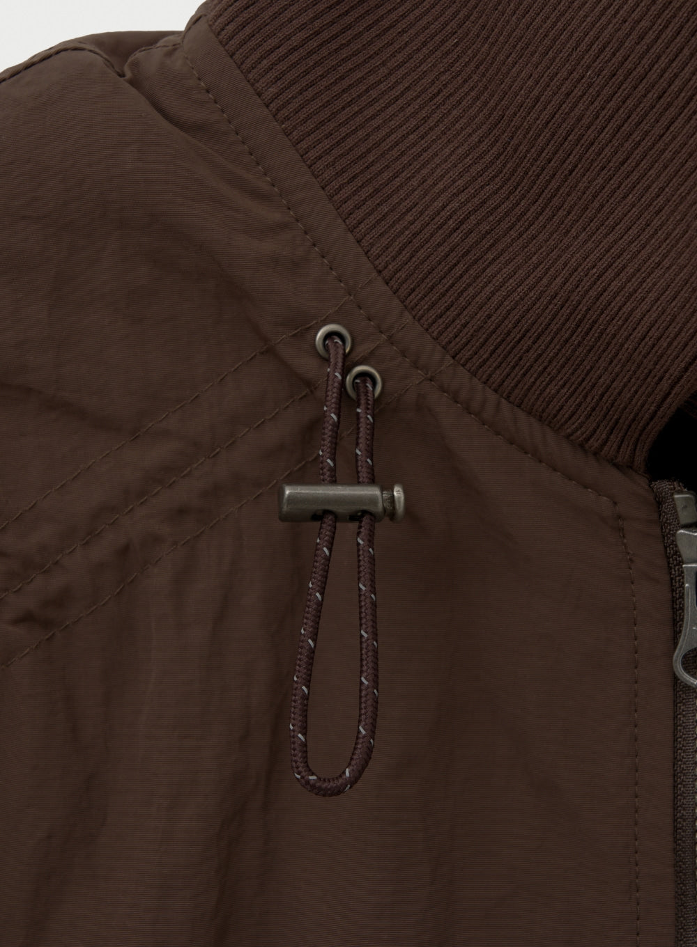 (W) Nylon Crop Bomber Jacket