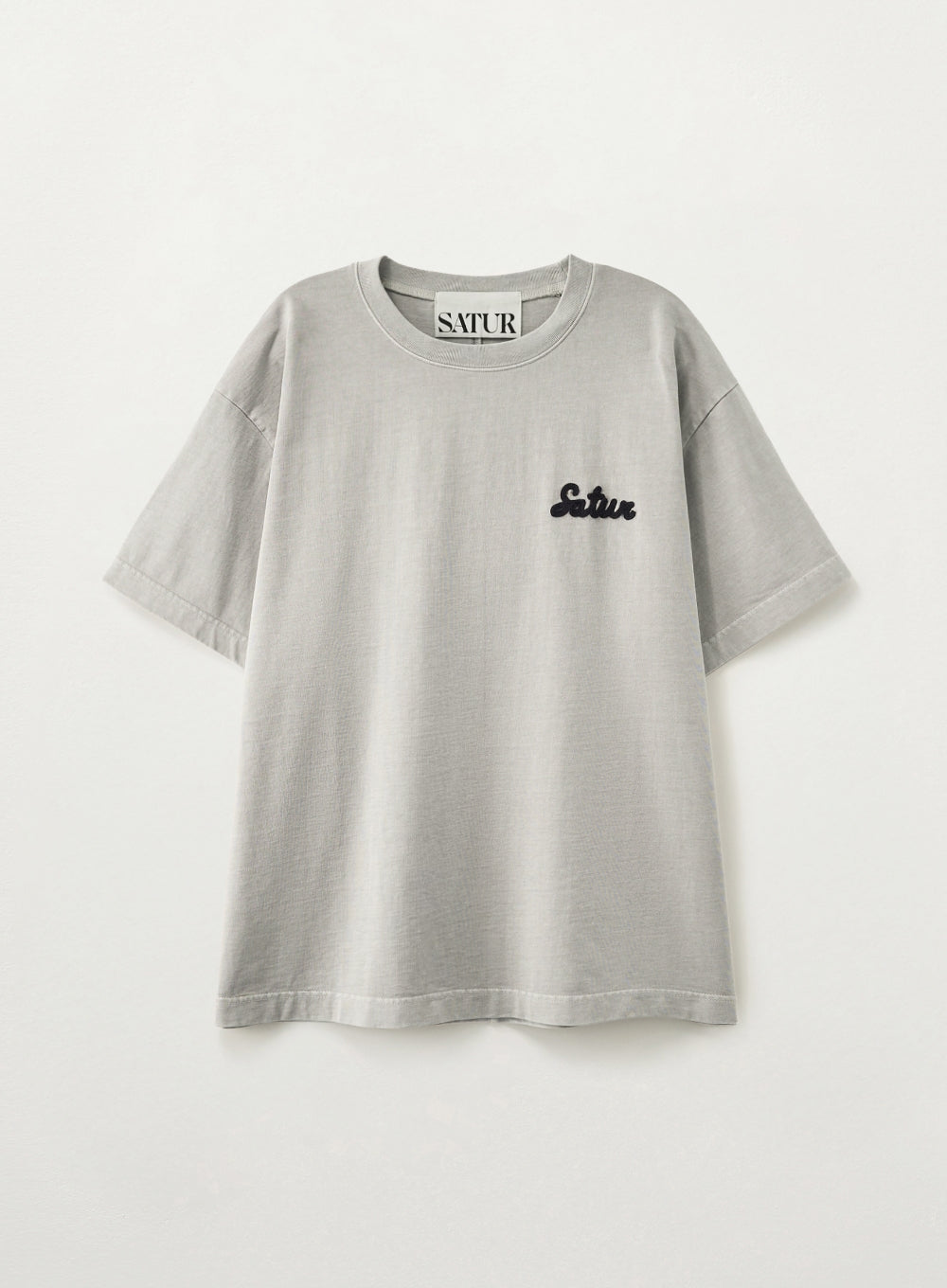 (U) Satur Flowing Small Logo Dyed Half T-Shirt