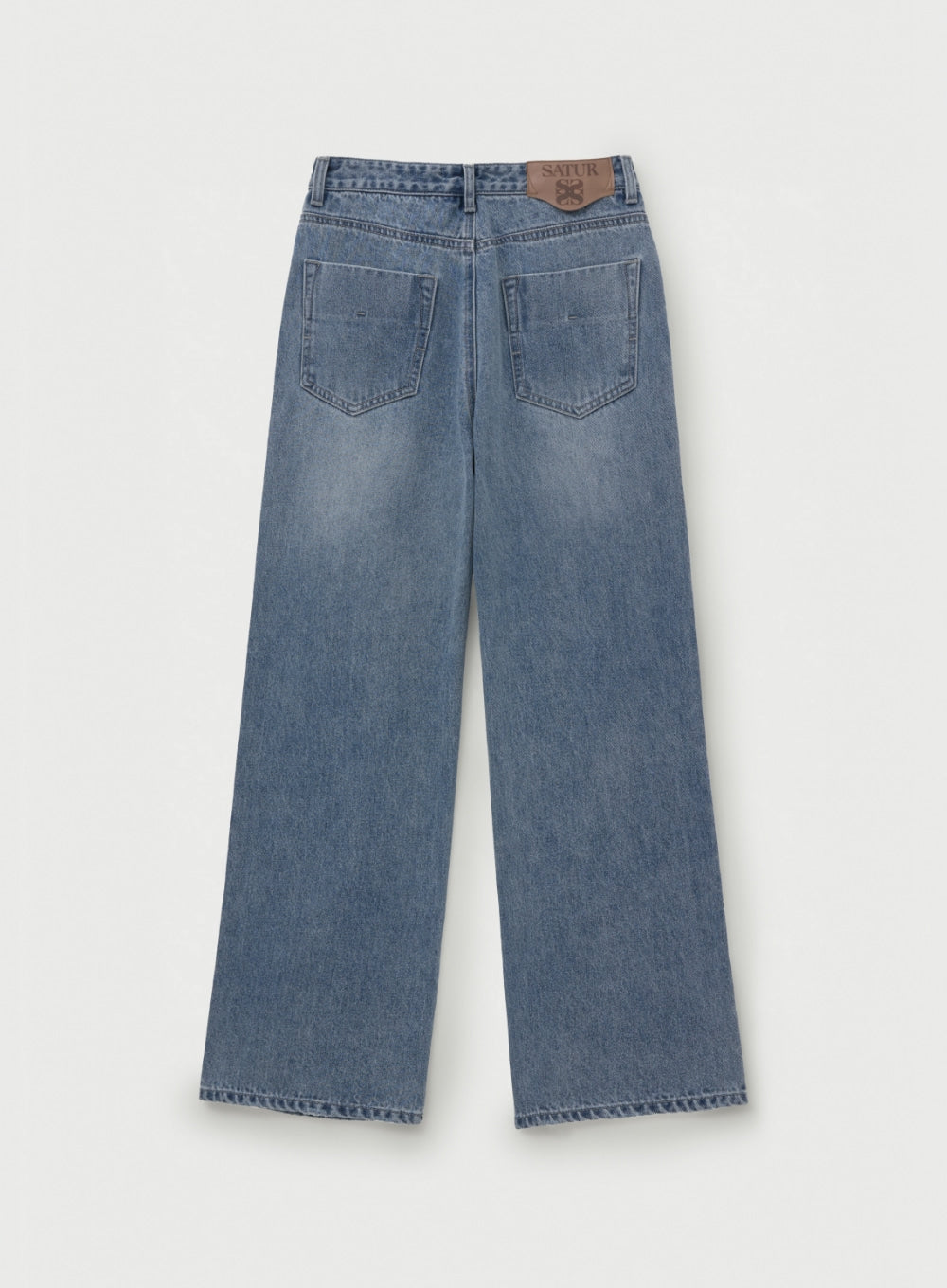 (W) Straight Semi Loose Fit Denim Pants