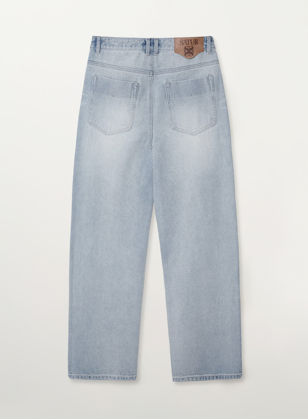 (M) Straight Washed Denim Pants