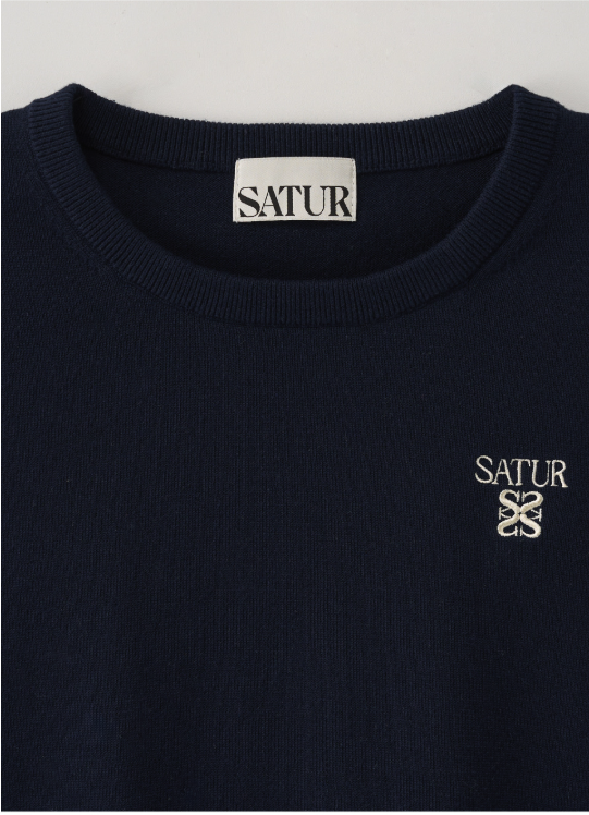 (W) Loren Crew Neck Fine Half Knit