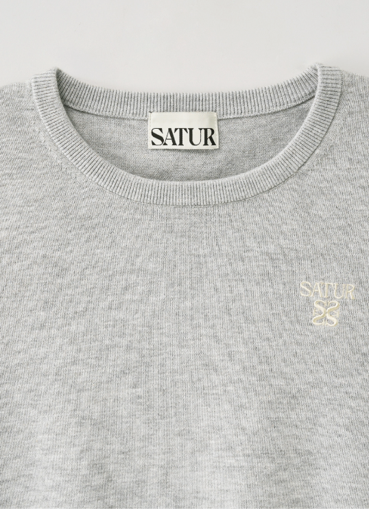 (W) Loren Crew Neck Fine Half Knit