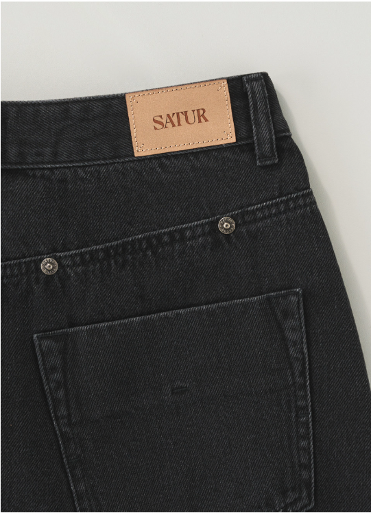(W) Contrast Denim Skirt