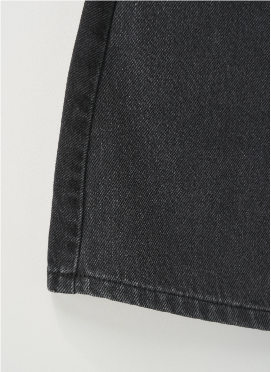 (W) Contrast Denim Skirt