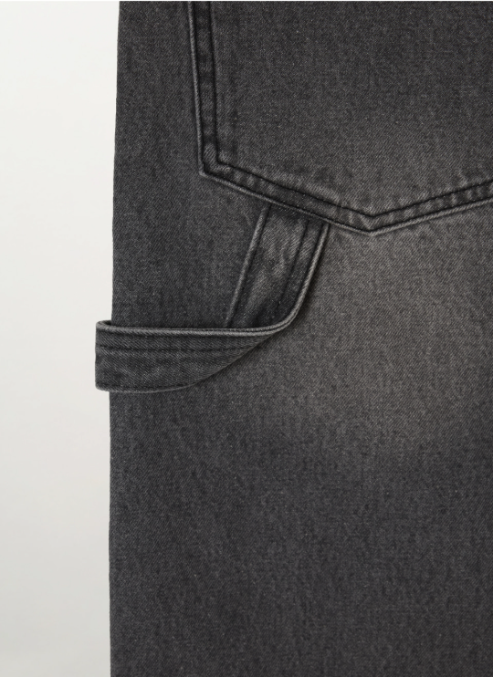 (M) Carpenter Bermuda Denim Pants
