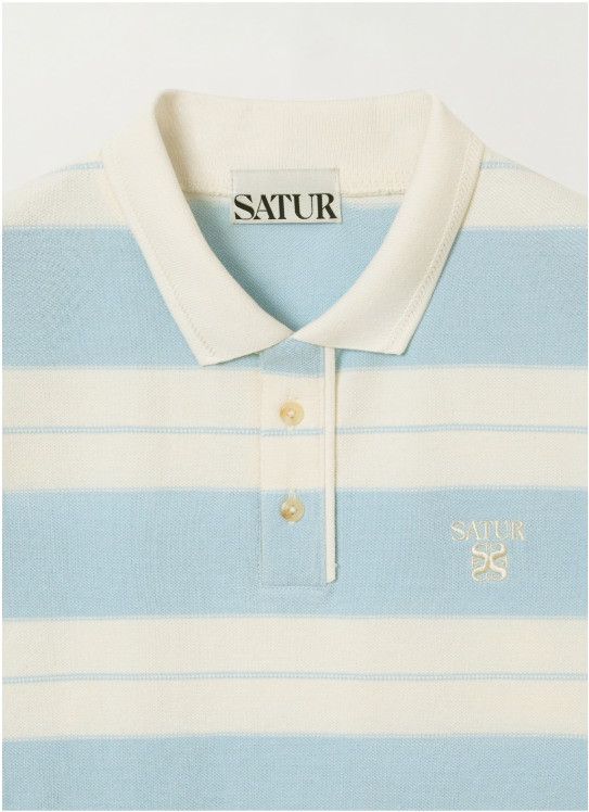 (W) Apero Stripe Pique String T-shirt