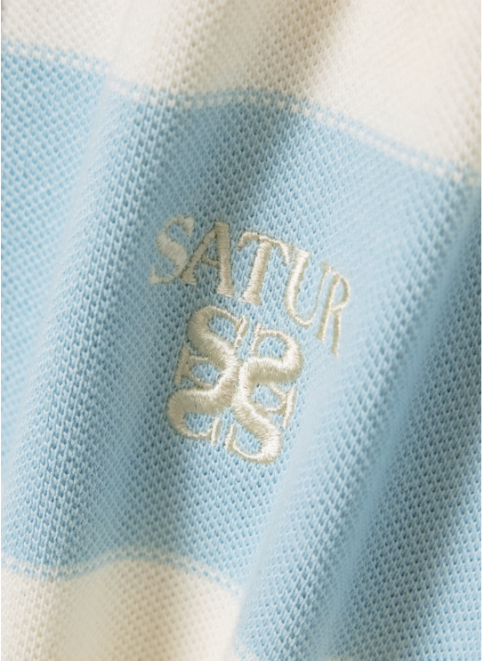 (W) Apero Stripe Pique String T-shirt