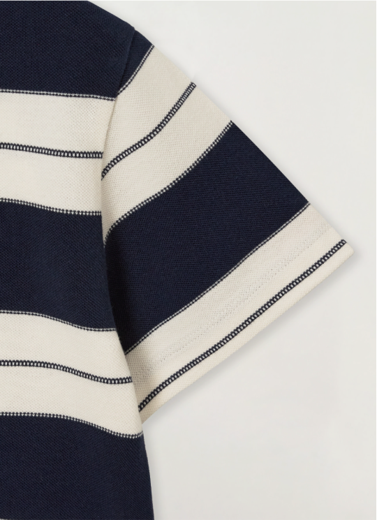 (W) Apero Stripe Pique String T-shirt