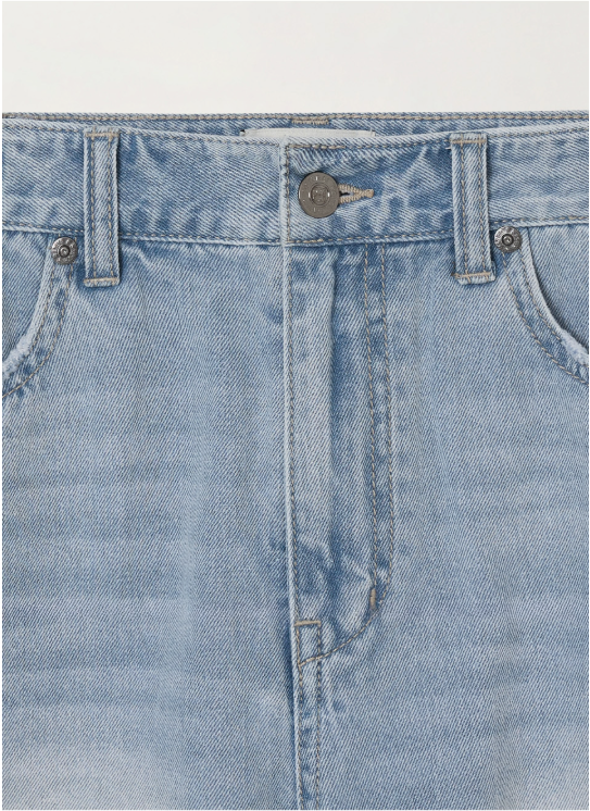 (W) Washed Denim Shorts