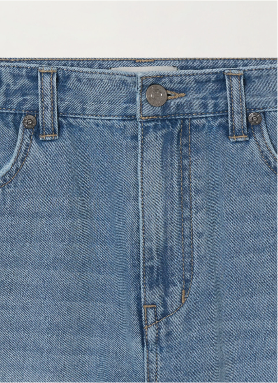 (W) Washed Denim Shorts
