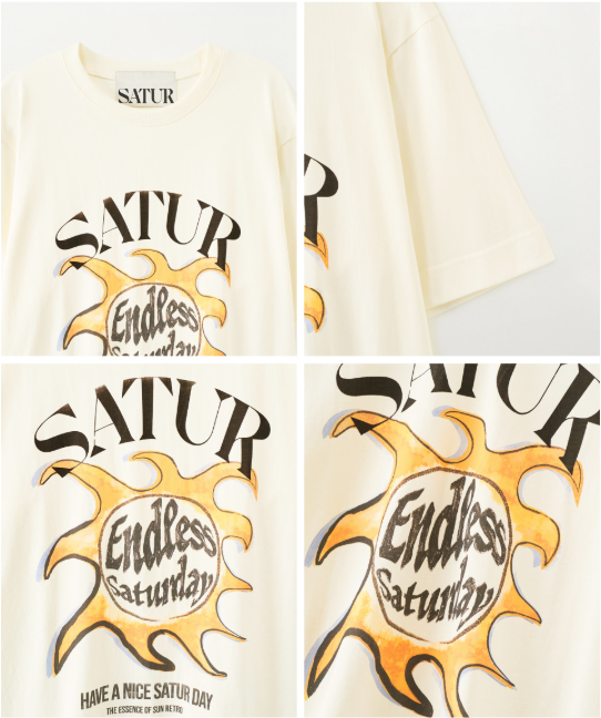 (W) Sun Retro Graphic T-Shirts