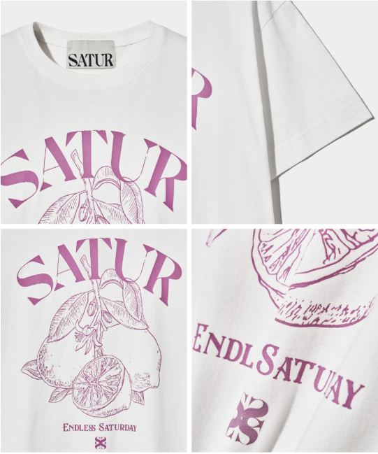 (W) Cafri Citron Drawing Summer Graphic T-Shirts