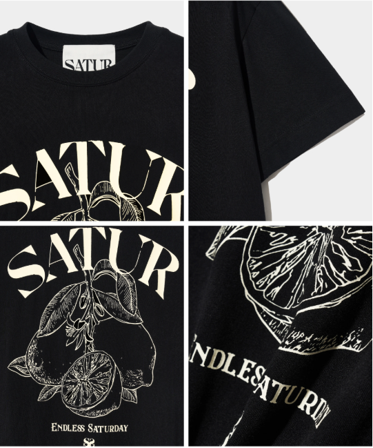 (W) Cafri Citron Drawing Summer Graphic T-Shirts