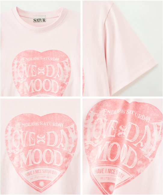 (W) Saturday Retro Mood Graphic T-Shirts