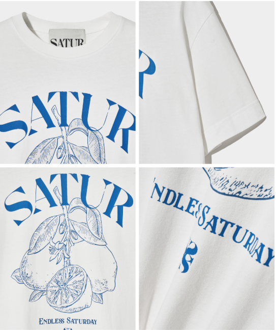 (M) Cafri Citron Drawing Summer Graphic T-Shirts