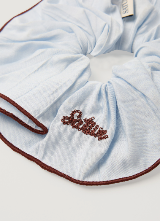 (W) Wrinkle Color-block Scrunch