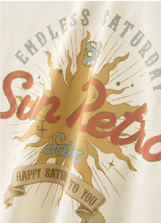 (U) New Sun Retro Half T-Shirt