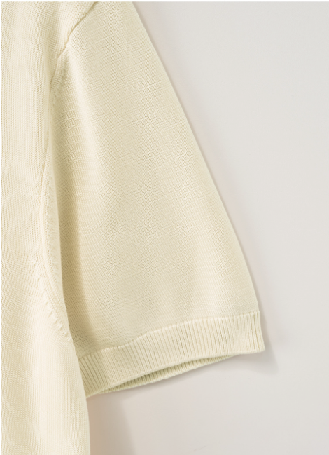 (W) Classic Collar Half Knit