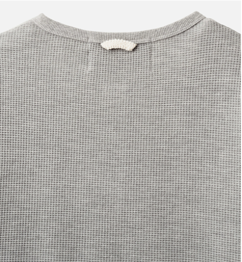 (U) Waffle Henley Neck Long Sleeve