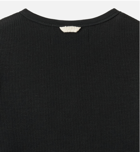 (U) Waffle Henley Neck Long Sleeve