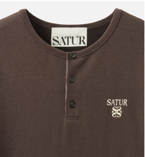 (U) Waffle Henley Neck Long Sleeve