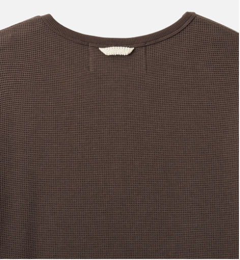 (U) Waffle Henley Neck Long Sleeve