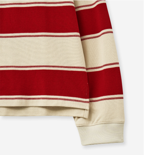 (U) Apero Stripe Pique Long Sleeve