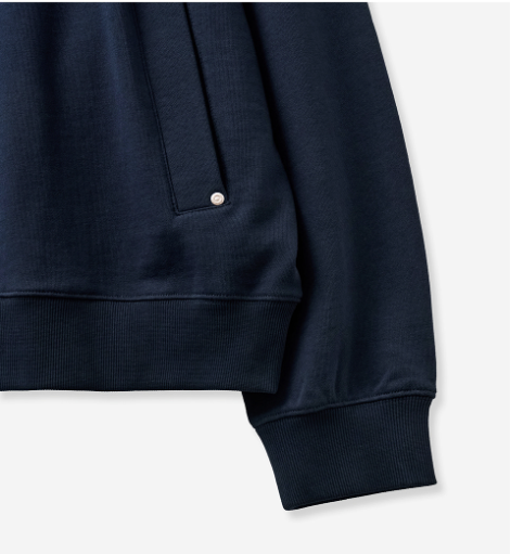 (U) Rivet Applique Pocket Logo Hoodie