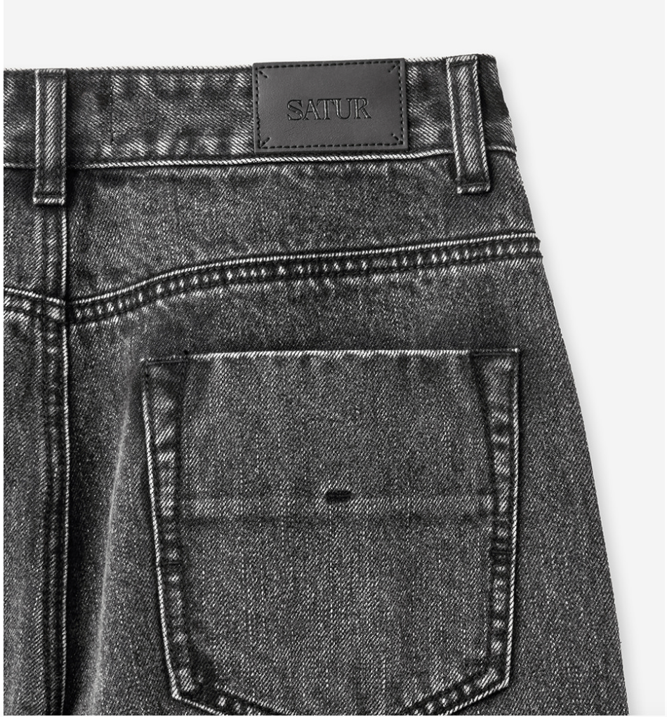 (W) Straight Fit Denim Pants