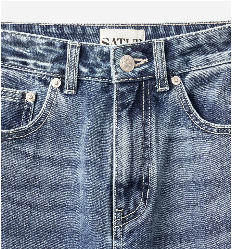 (W) Straight Fit Denim Pants