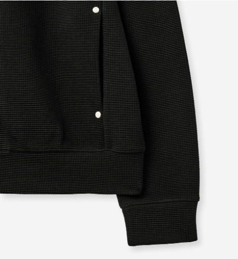 (U) Waffle Panel Neck Zip-Up