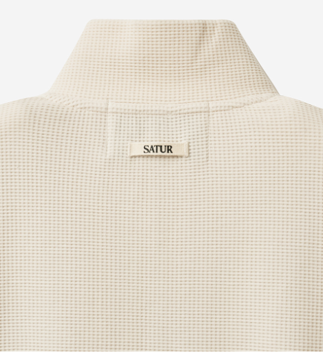 (U) Waffle Panel Neck Zip-Up
