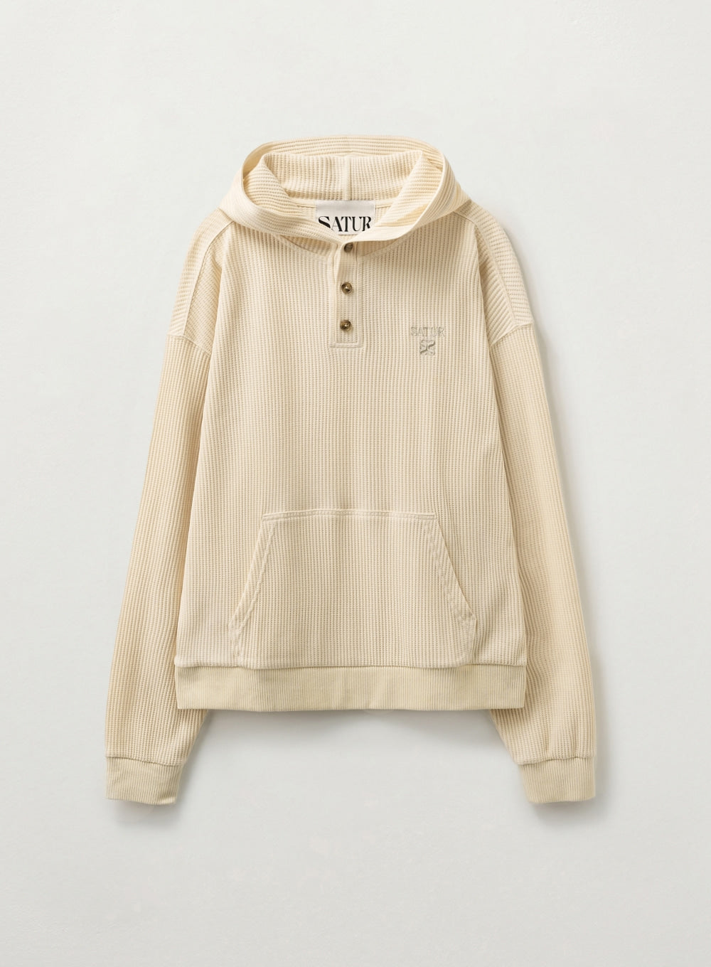 (U) Half Button Waffle Hoodie