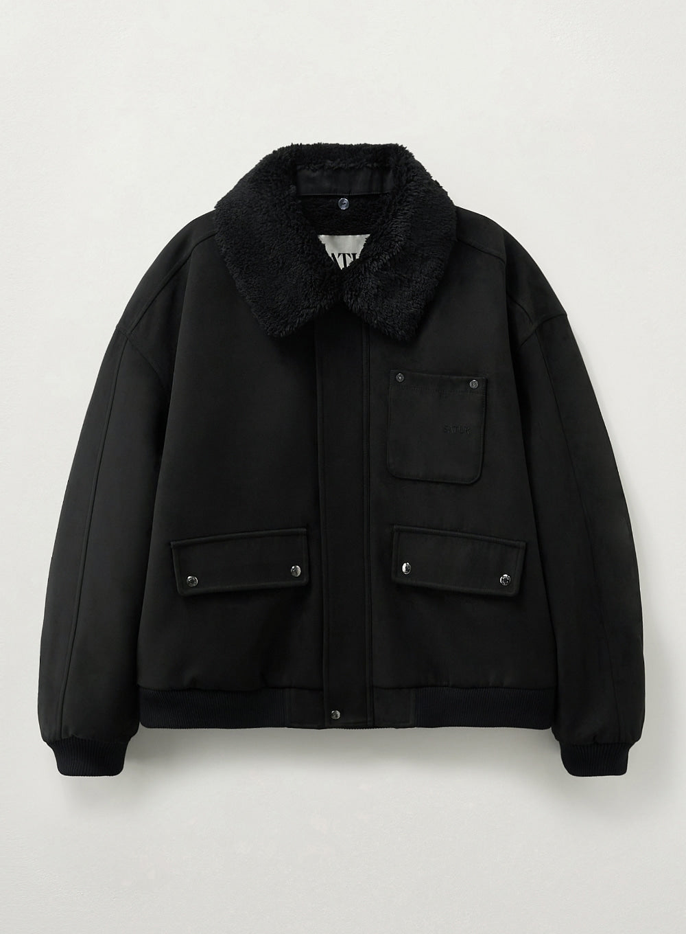 (M) Synthetic Shearling Blouson Jumper