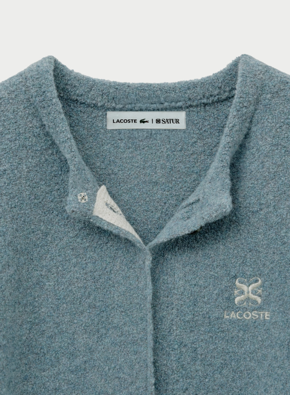 (W) Satur X Lacoste Single Button Crop Cardigan