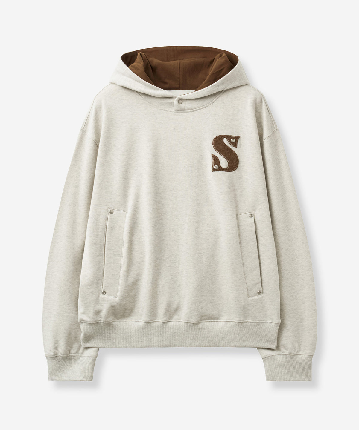 (U) Rivet Applique Pocket Logo Hoodie