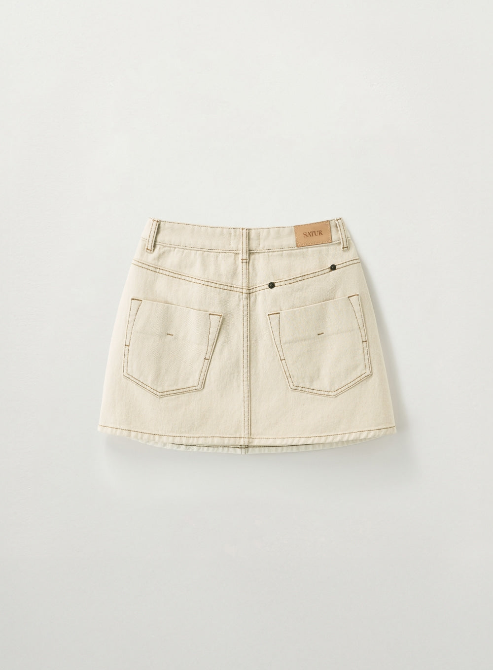 (W) Contrast Denim Skirt