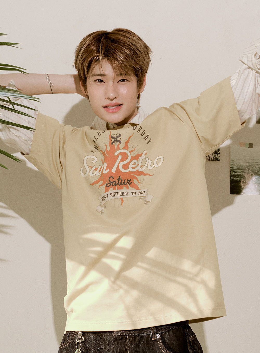 (U) New Sun Retro Half T-Shirt
