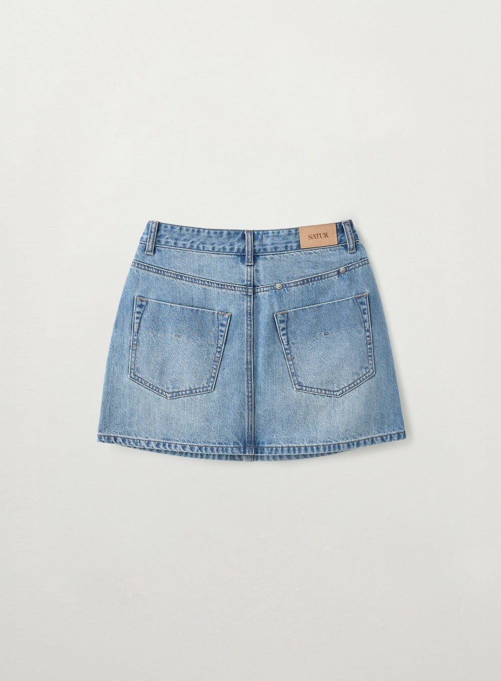 (W) Contrast Denim Skirt