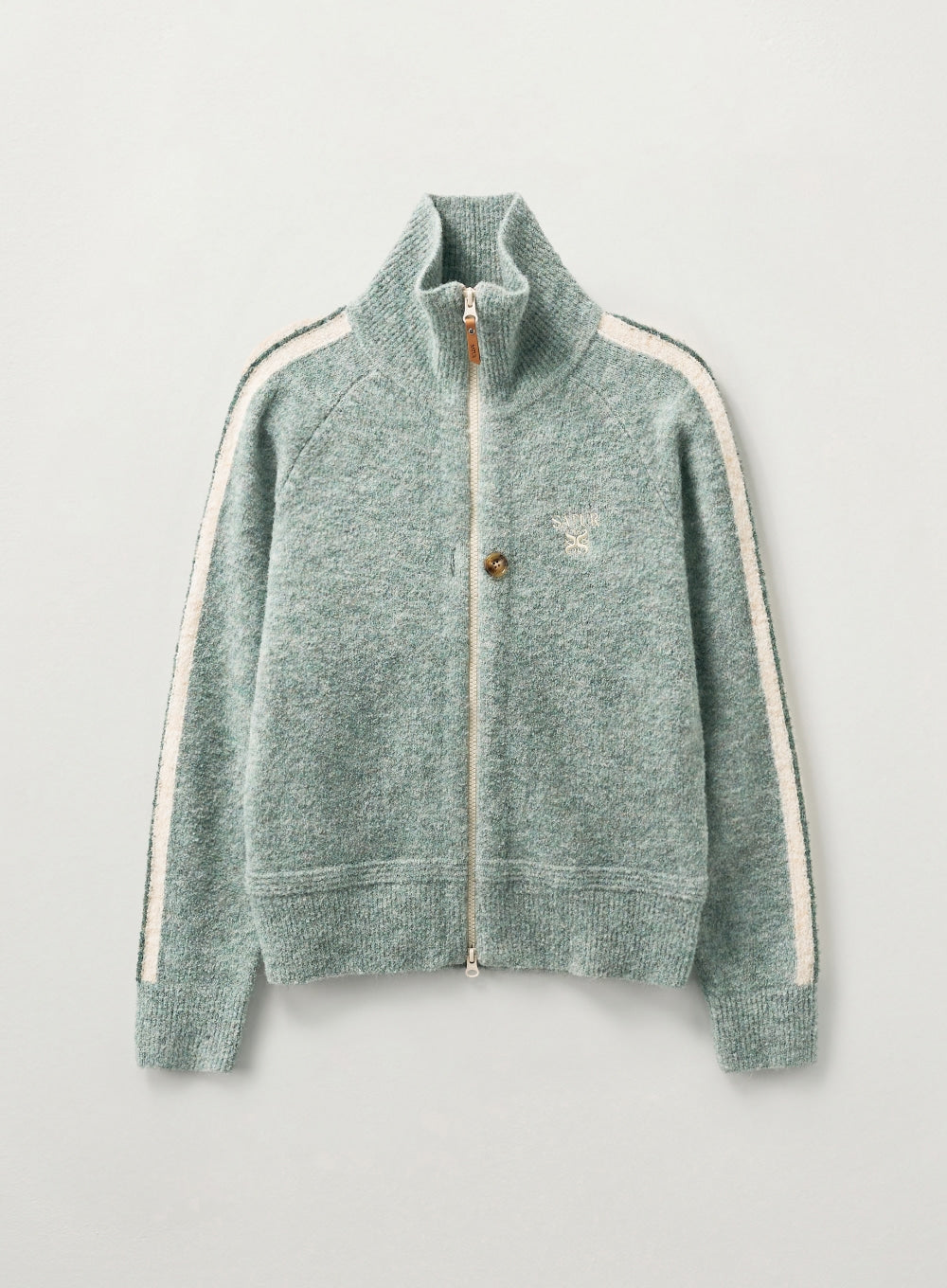 W) Lawton Semi Cropped Knit Zip-up