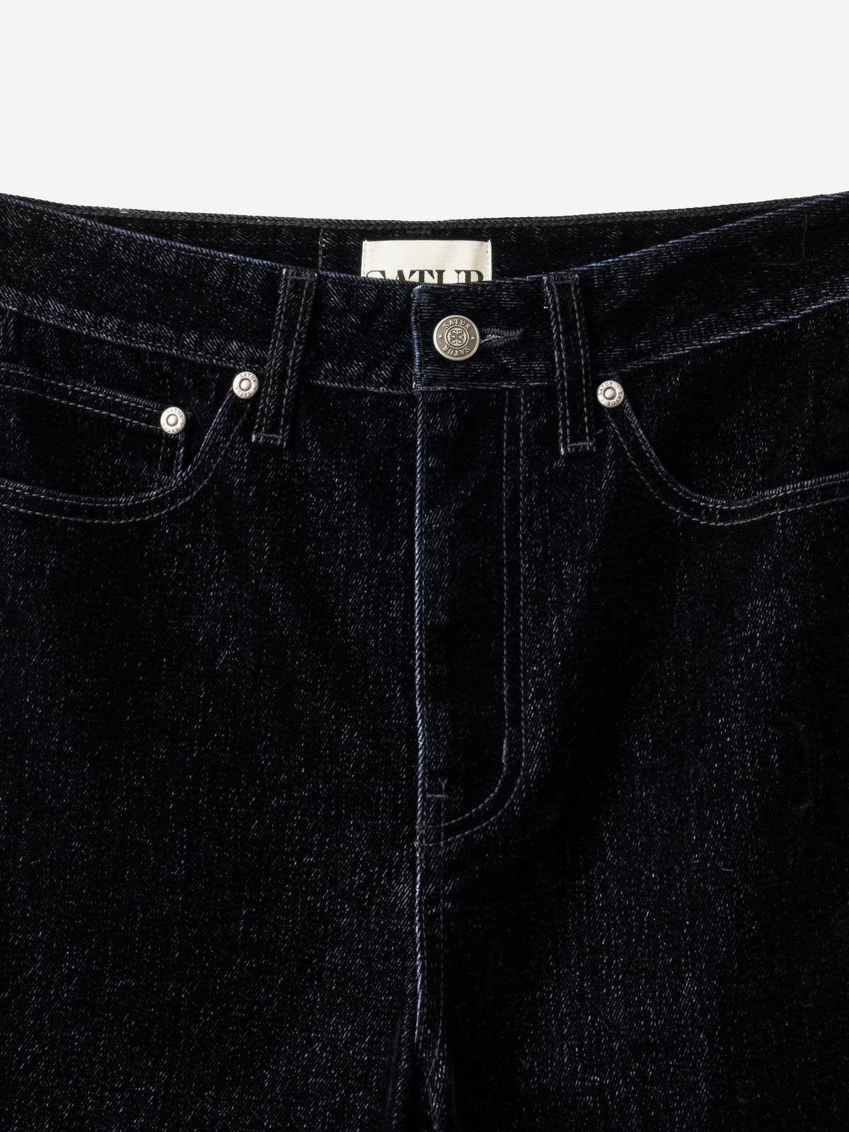 (W) Loose Fit Flocking Denim Pants