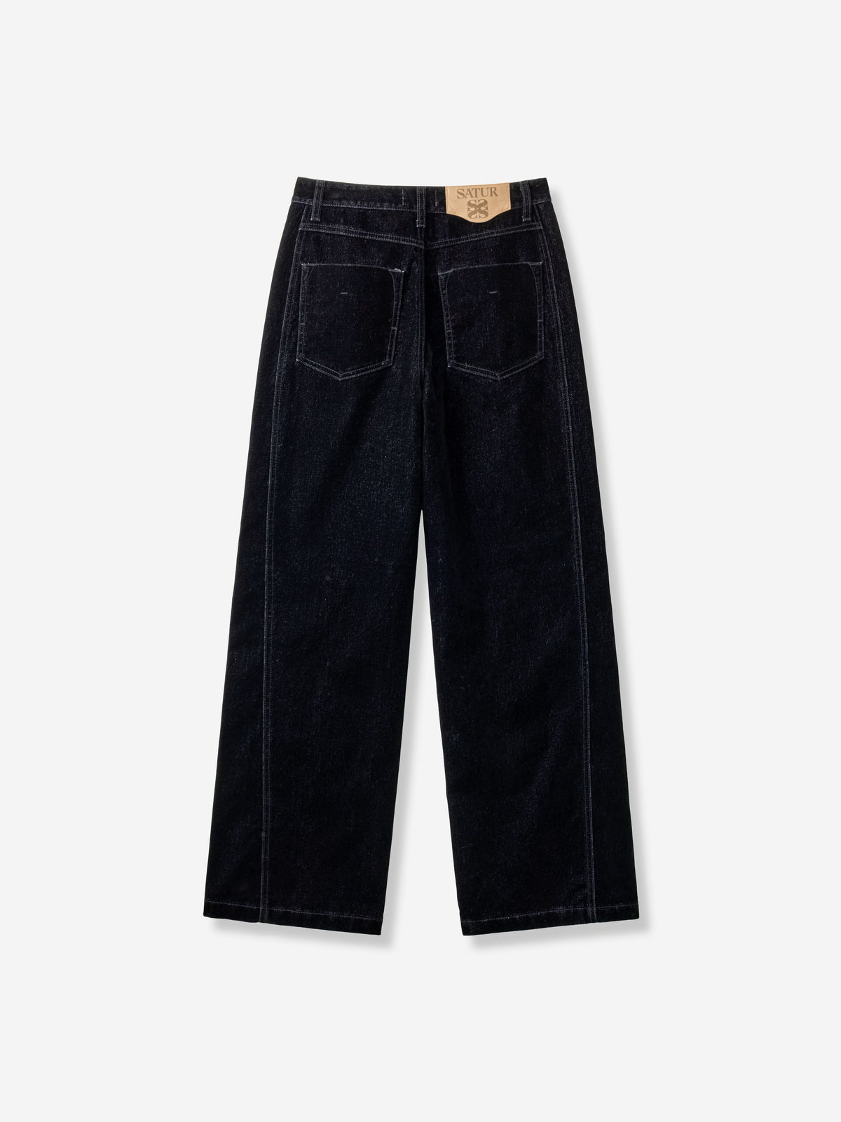 (W) Loose Fit Flocking Denim Pants