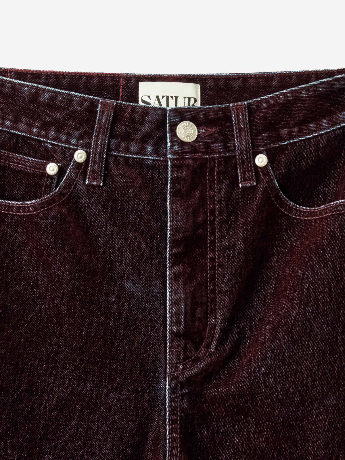 (W) Loose Fit Flocking Denim Pants