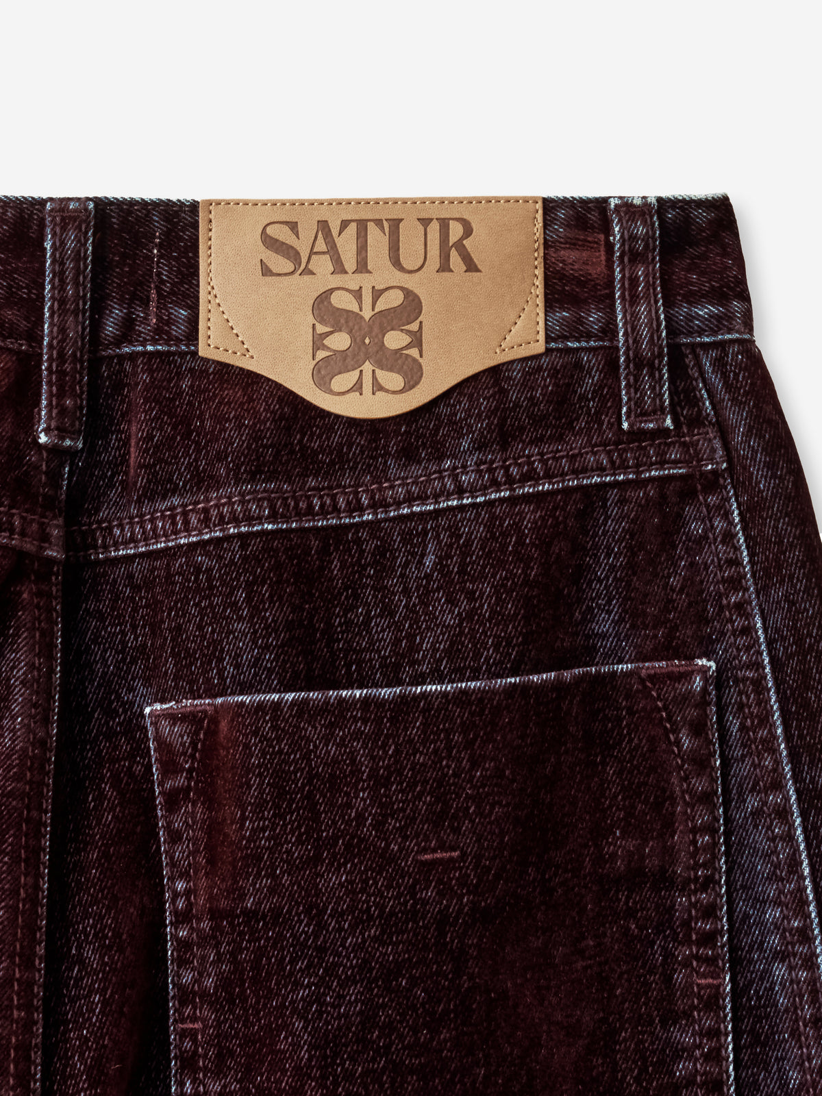 (W) Loose Fit Flocking Denim Pants