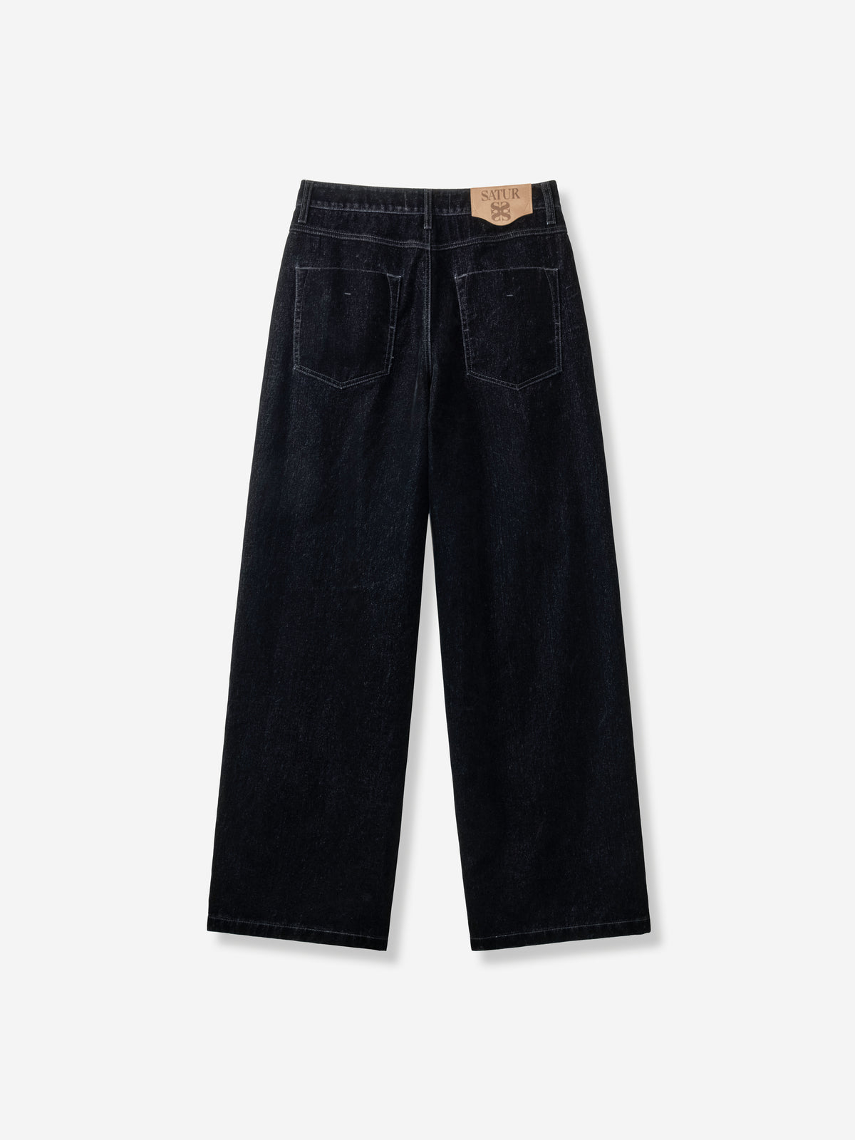 (M) Loose Fit Flocking Denim Pants