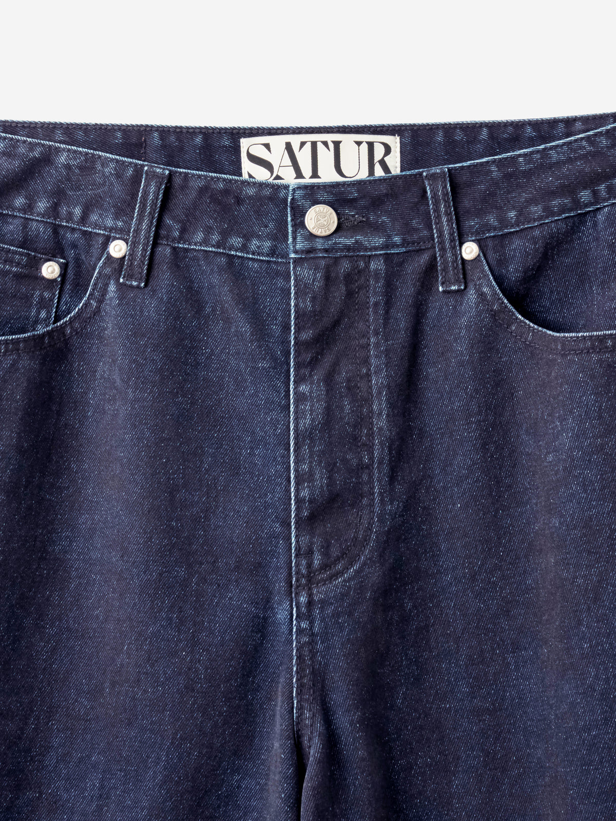 (M) Loose Fit Flocking Denim Pants