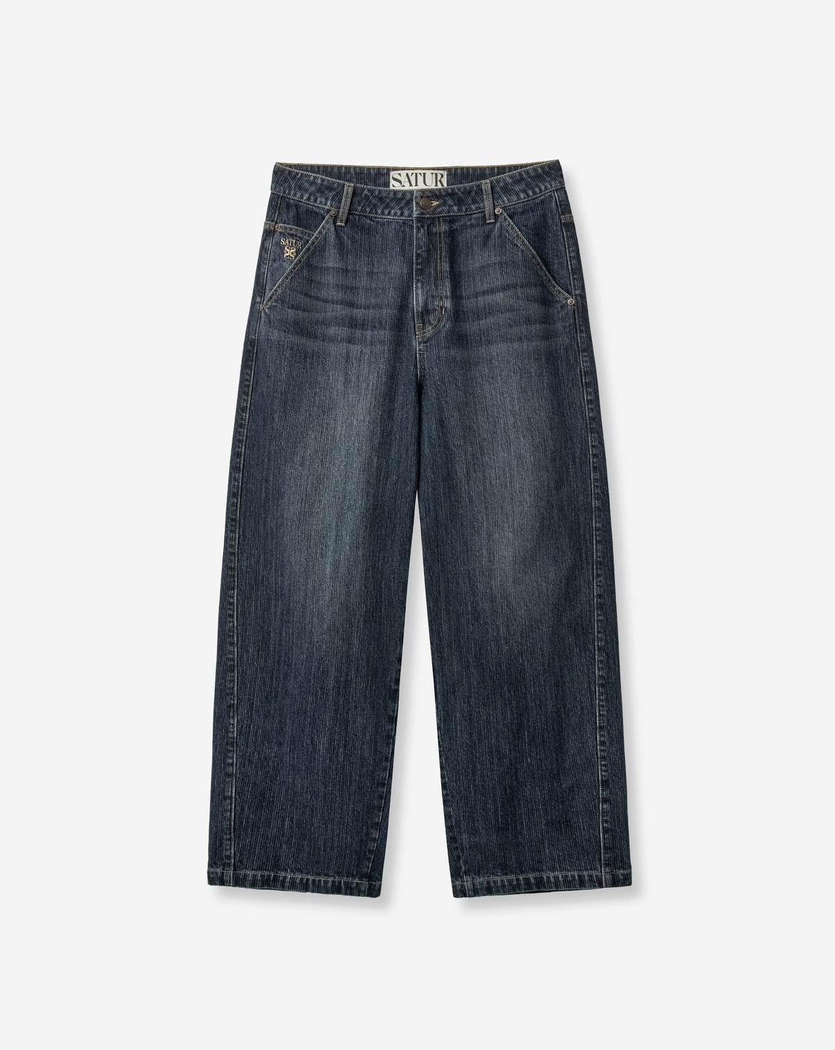 (M) Wide Fit Slub Denim Pants